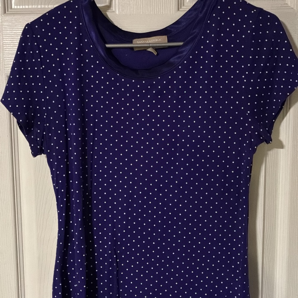 Banana Republic Purple Polka Dot Tee